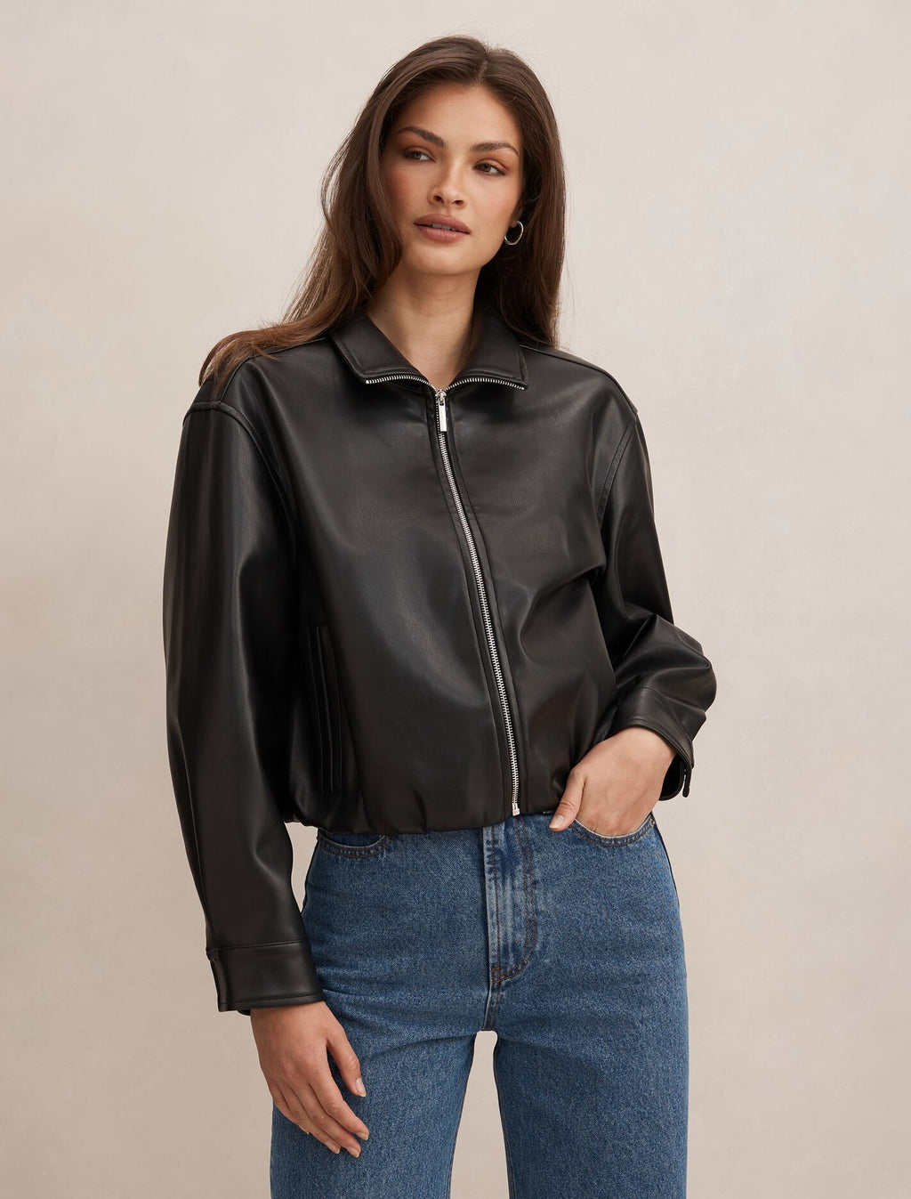Julia Faux Leather Jacket