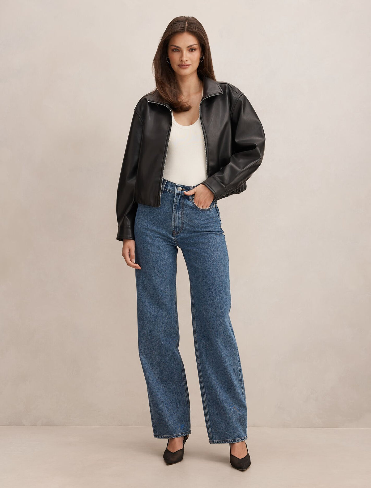 Julia Faux Leather Jacket