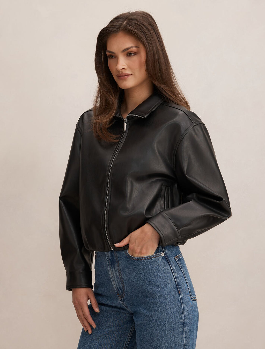 Julia Faux Leather Jacket