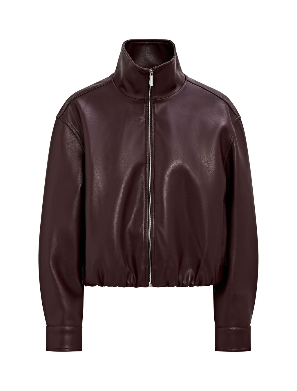 Julia Faux Leather Funnel Neck Jacket
