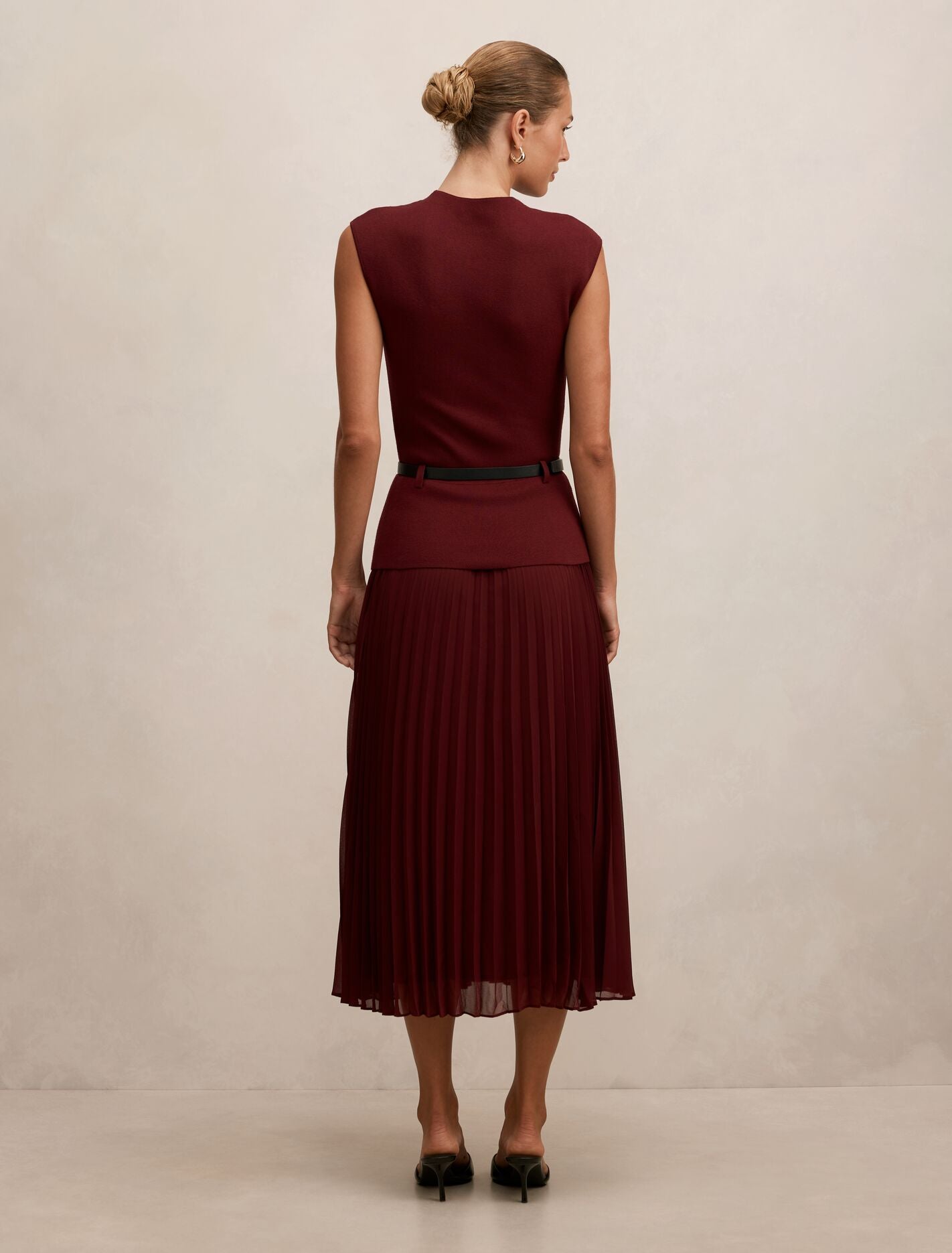 Lorelei Woven Mixed Midi Dress