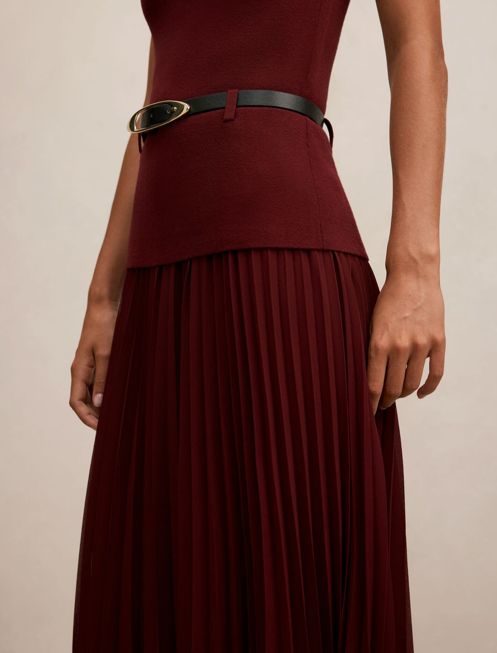 Lorelei Woven Mixed Midi Dress