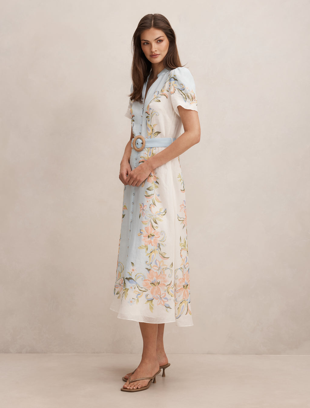 Briana Printed Shirt Dress