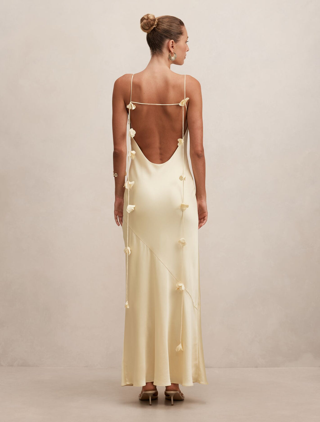 Amery 3D Floral Satin Maxi