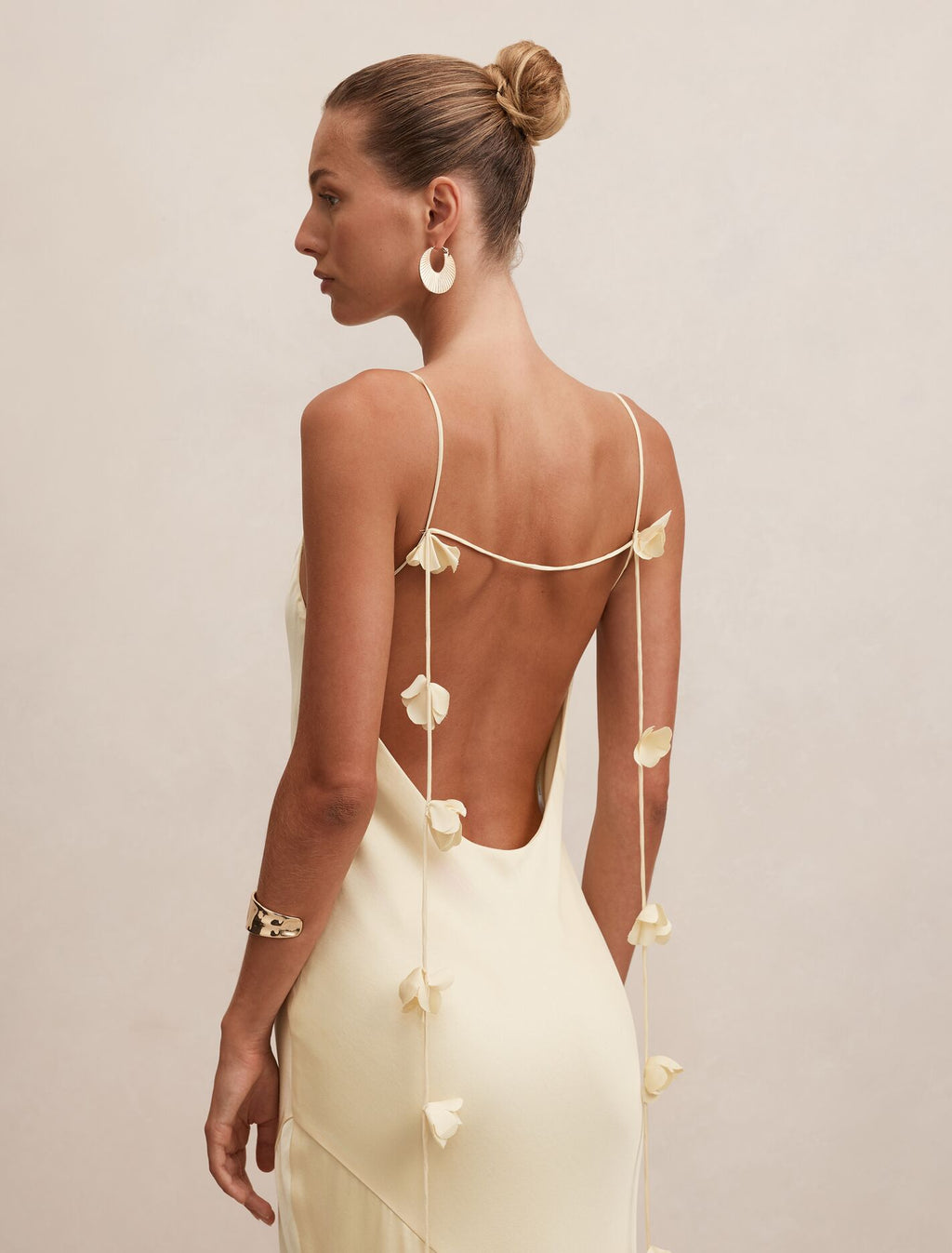 Amery 3D Floral Satin Maxi