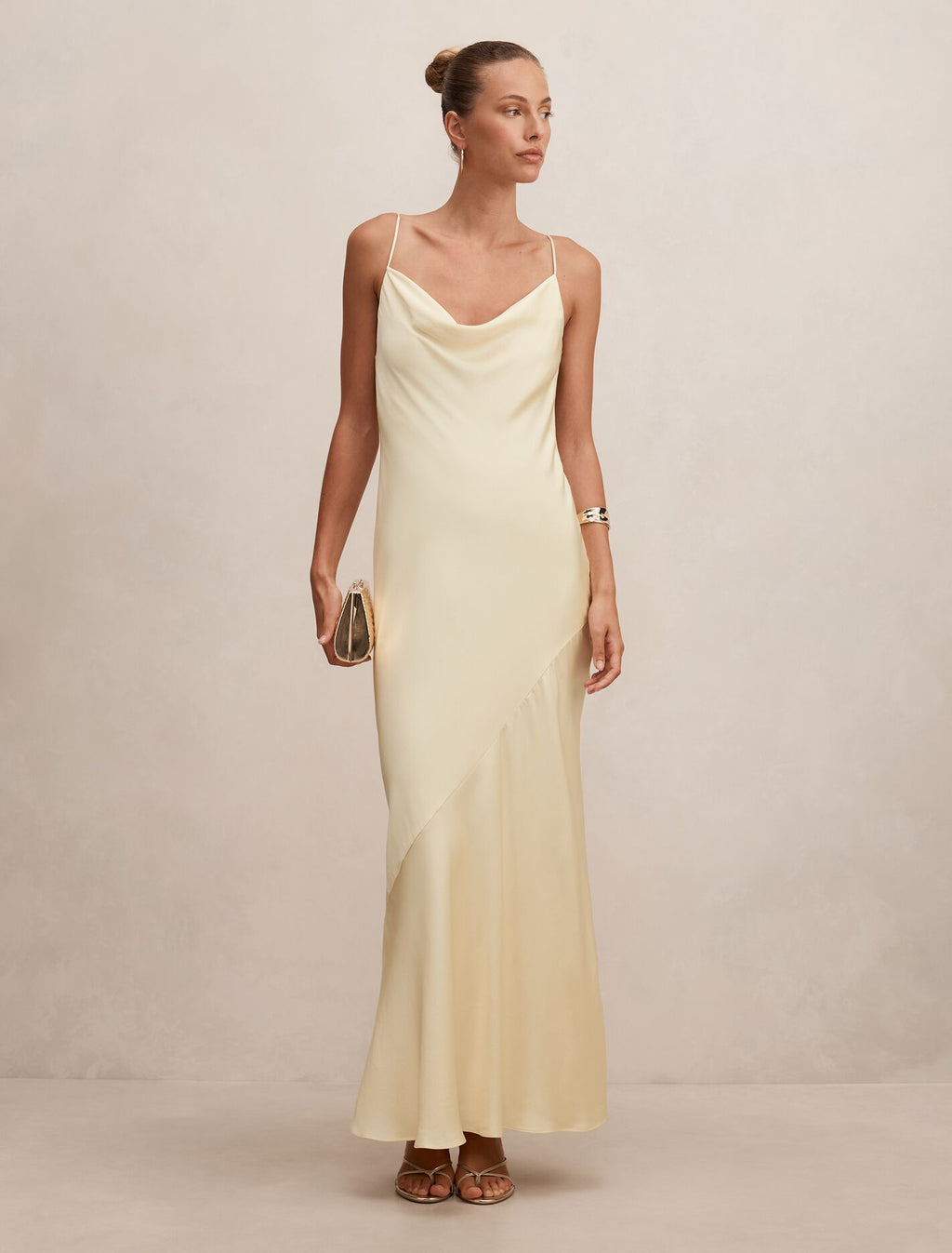 Amery 3D Floral Satin Maxi