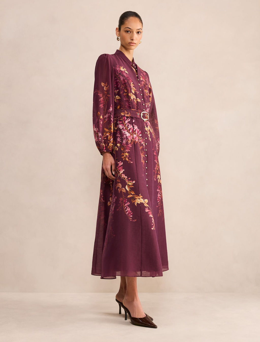 Sheridan Placement Print Midi Dress