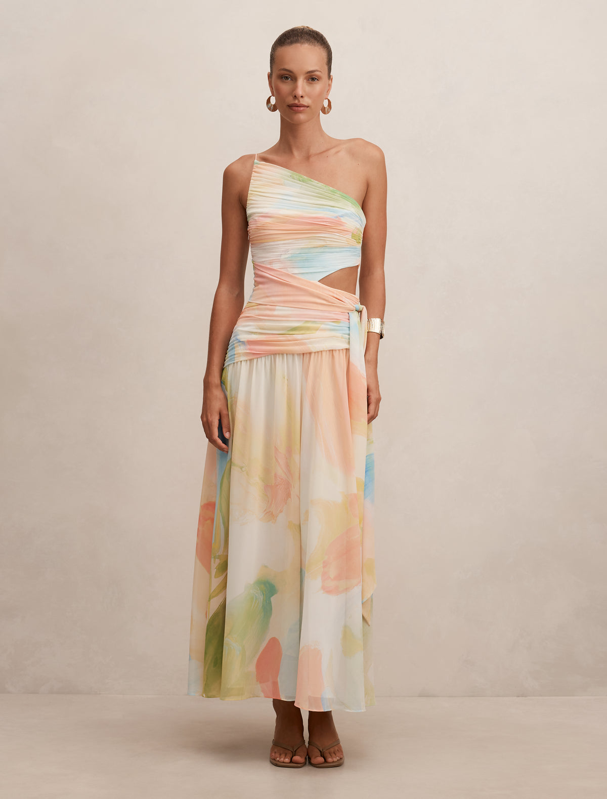 Kara Tie Front Linen Midi Dress – Ever New USA