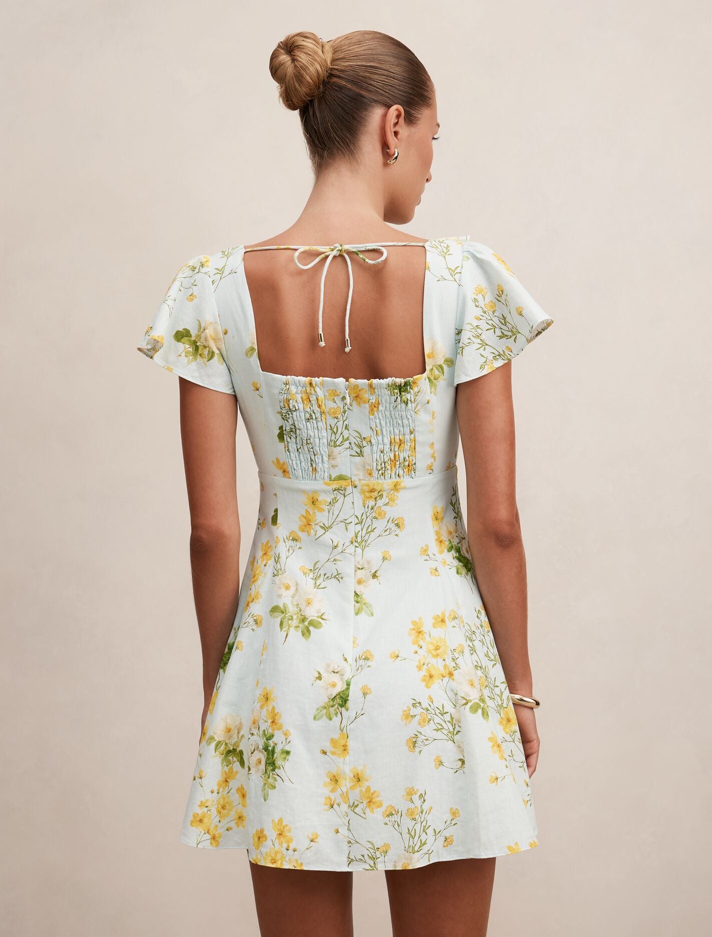 Riley Ruffle Neck Mini Dress
