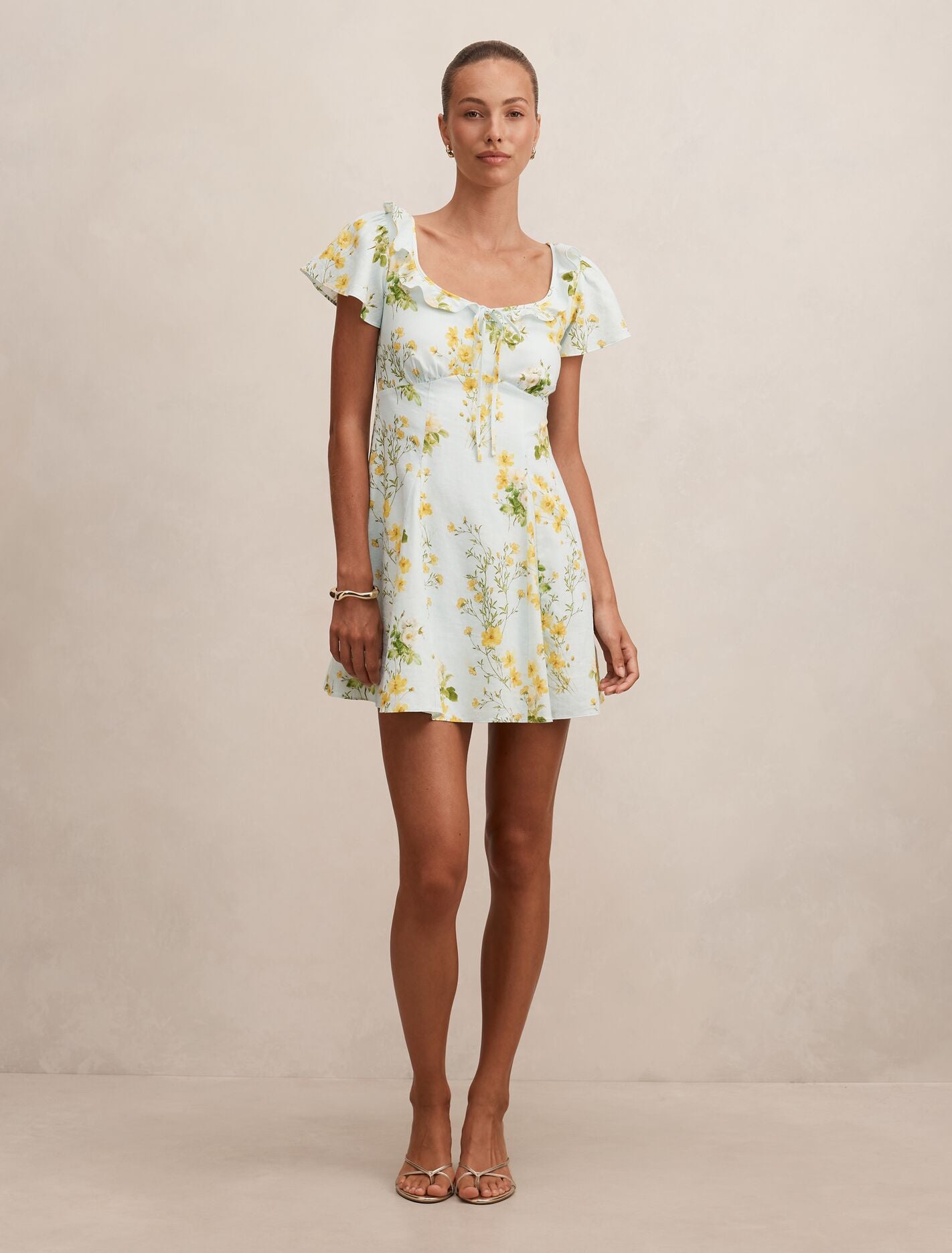 Riley Ruffle Neck Mini Dress