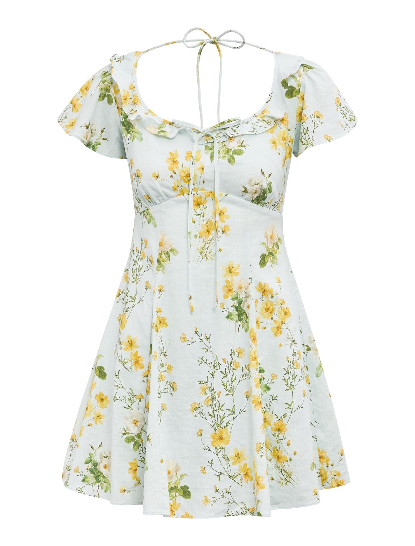 Riley Ruffle Neck Mini Dress