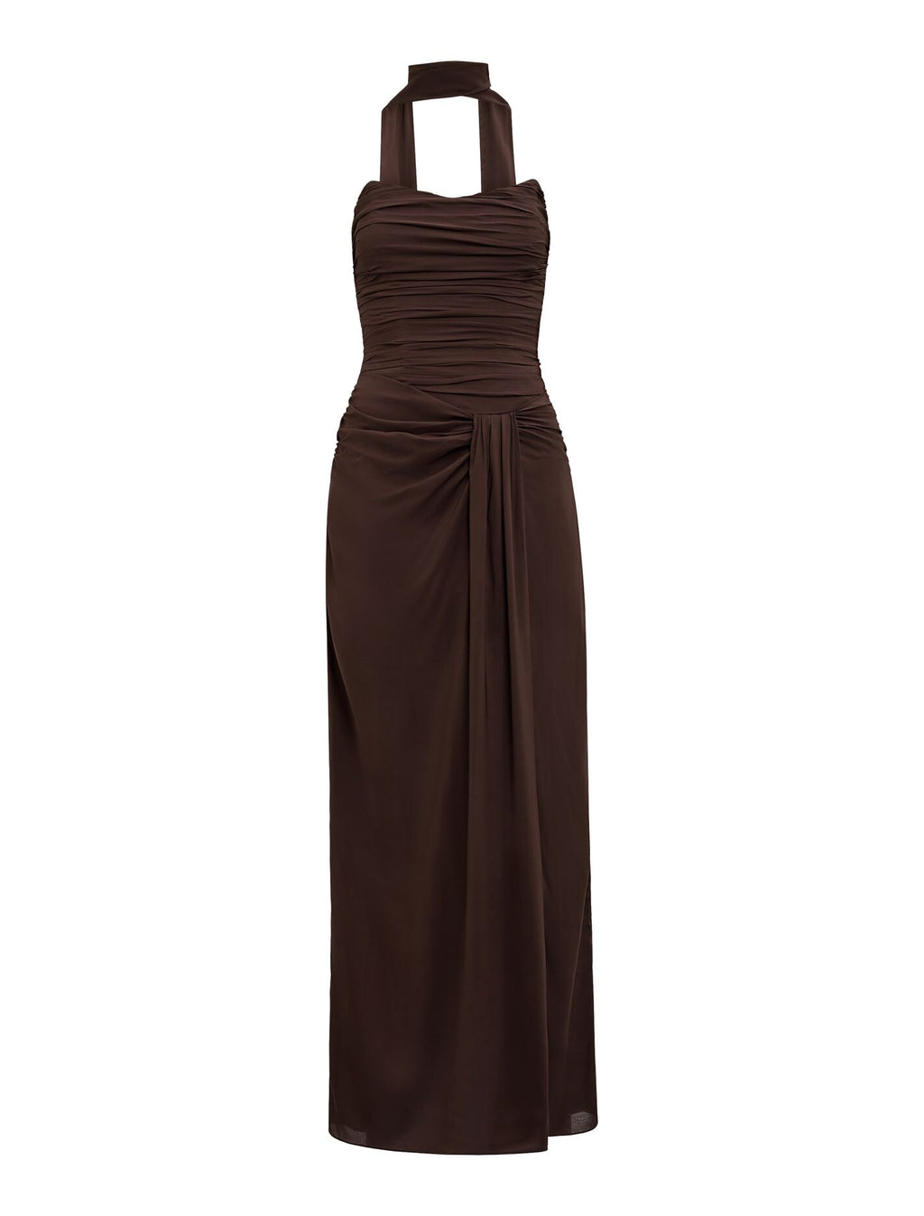 Arli Strapless Ruched Maxi