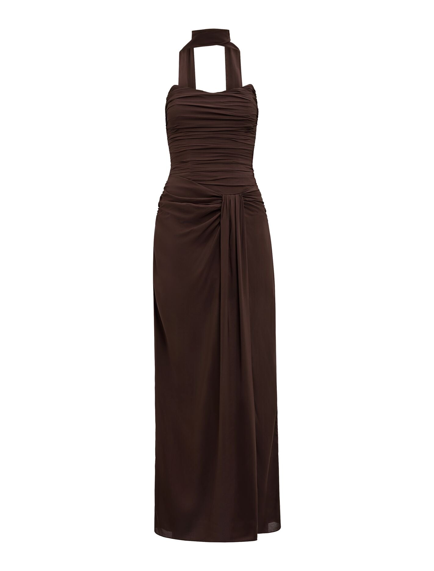Arli Strapless Ruched Maxi