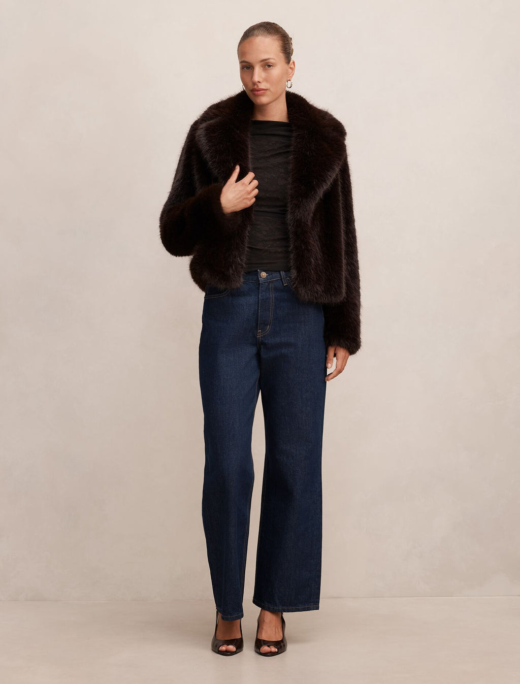 Paige Long Hair Fur Short Jacket