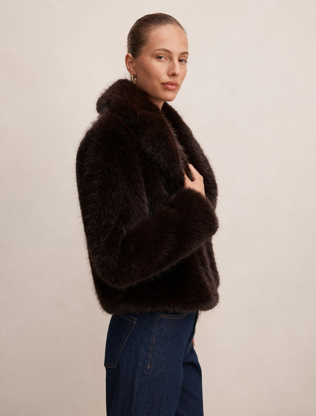 Paige Long Hair Fur Short Jacket