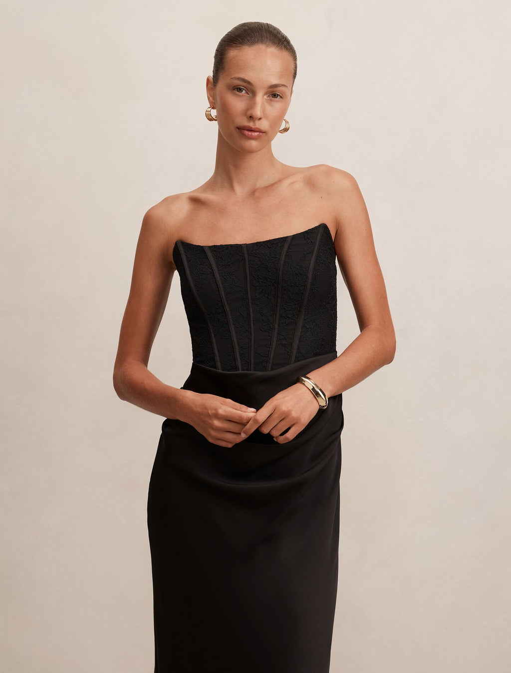 Ivy Lace Corset Maxi Dress