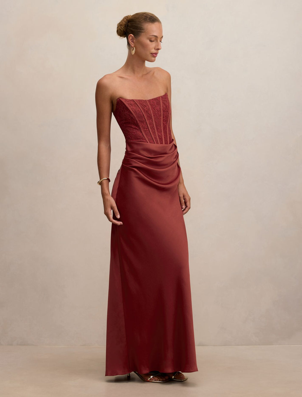 Ivy Lace Corset Drape Maxi