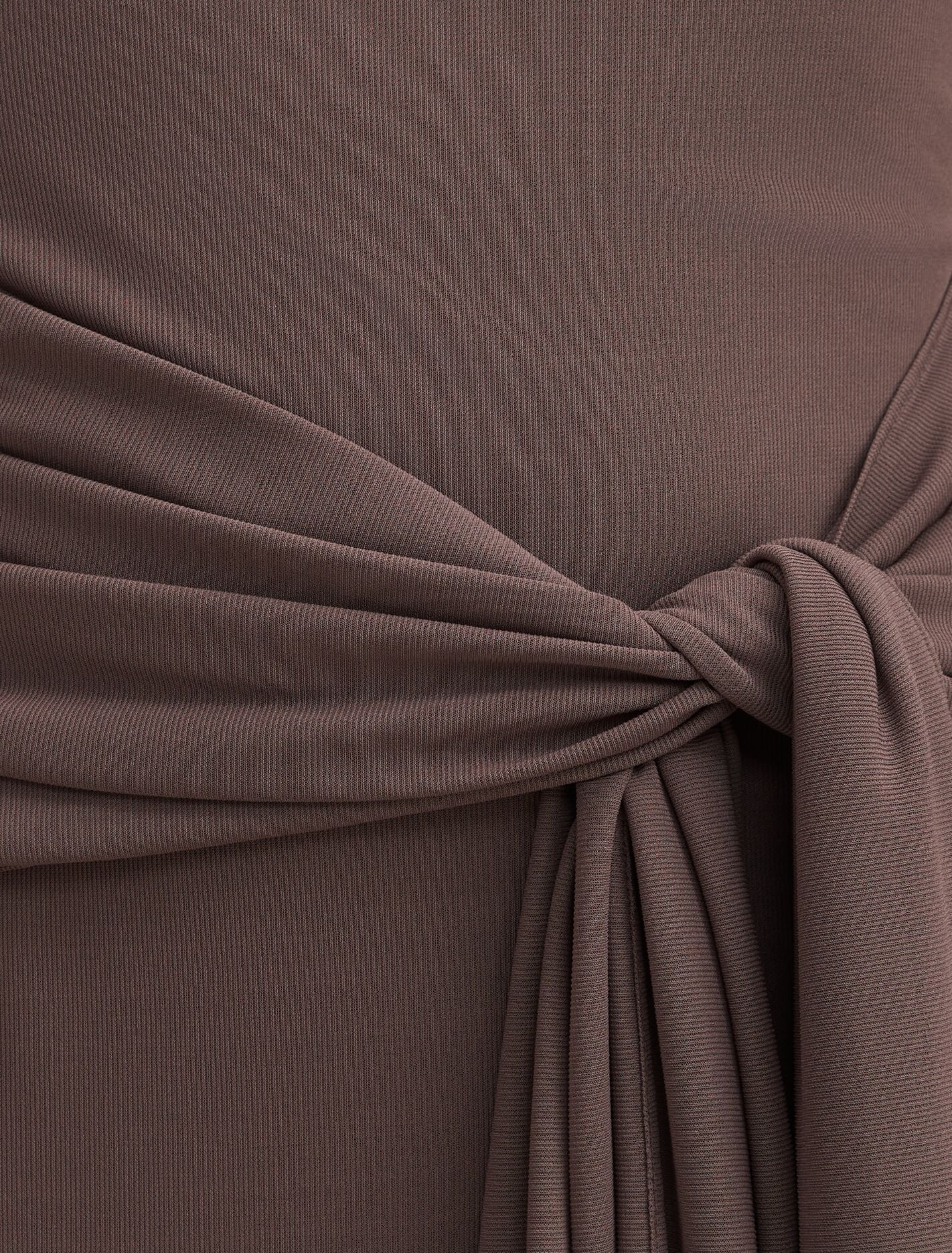 Piper Draped Tie Mesh Midi dress