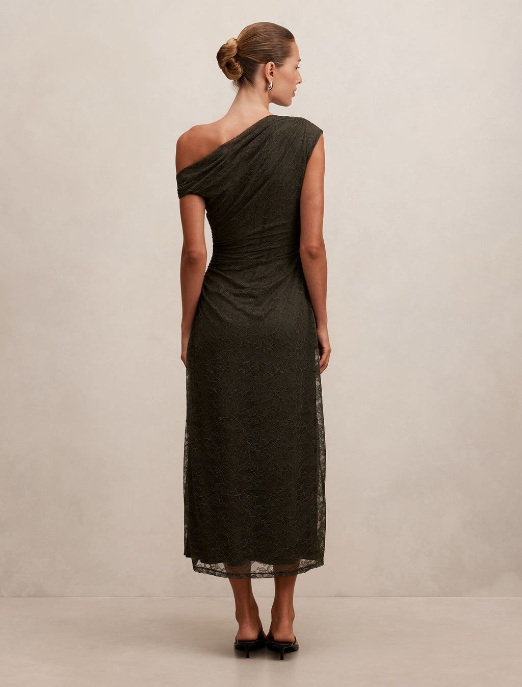 Paris Lace Asym Midi Dress