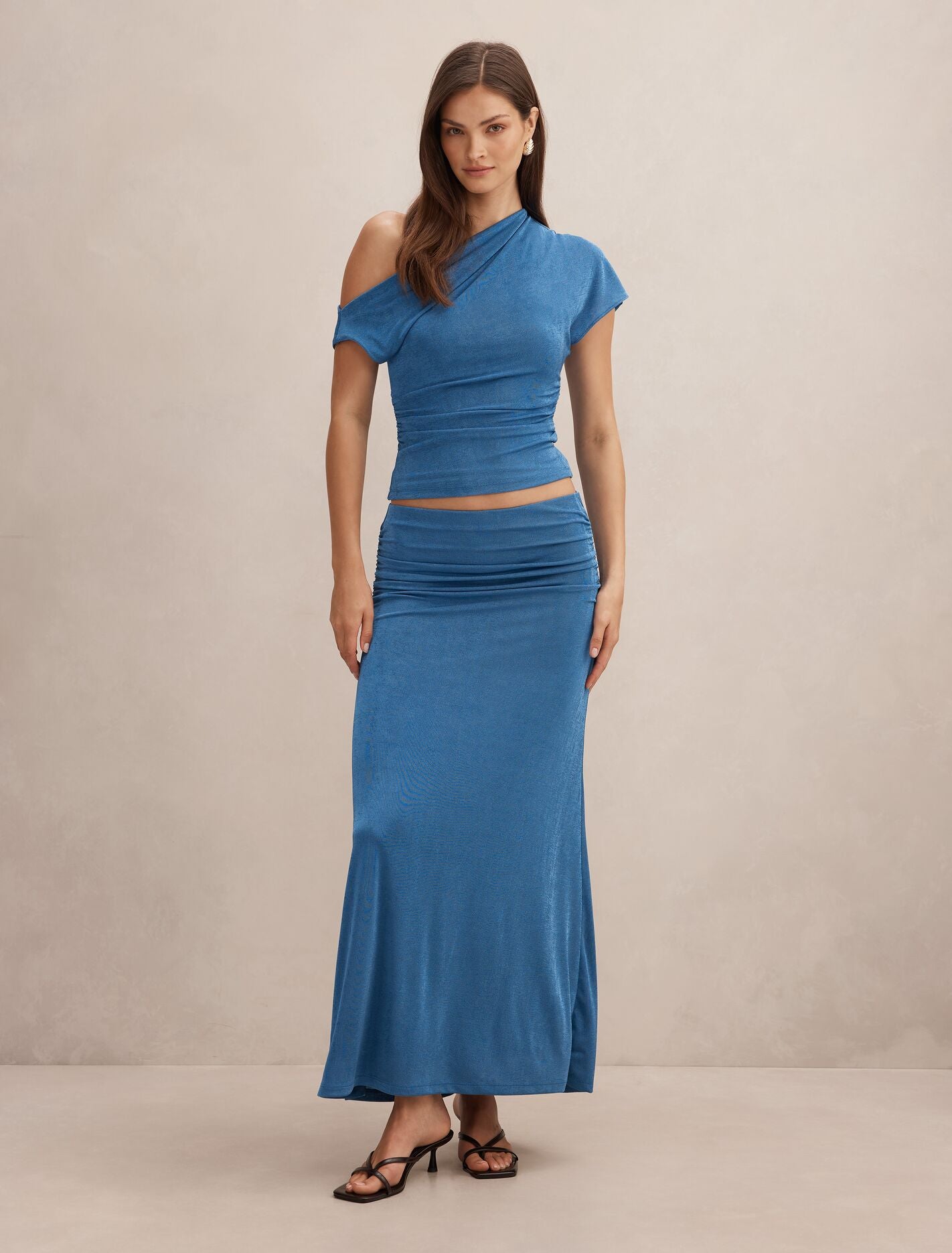 Blue Maxi Skirt - Arabella Flute - Size 0 to 12 - Womens Flute