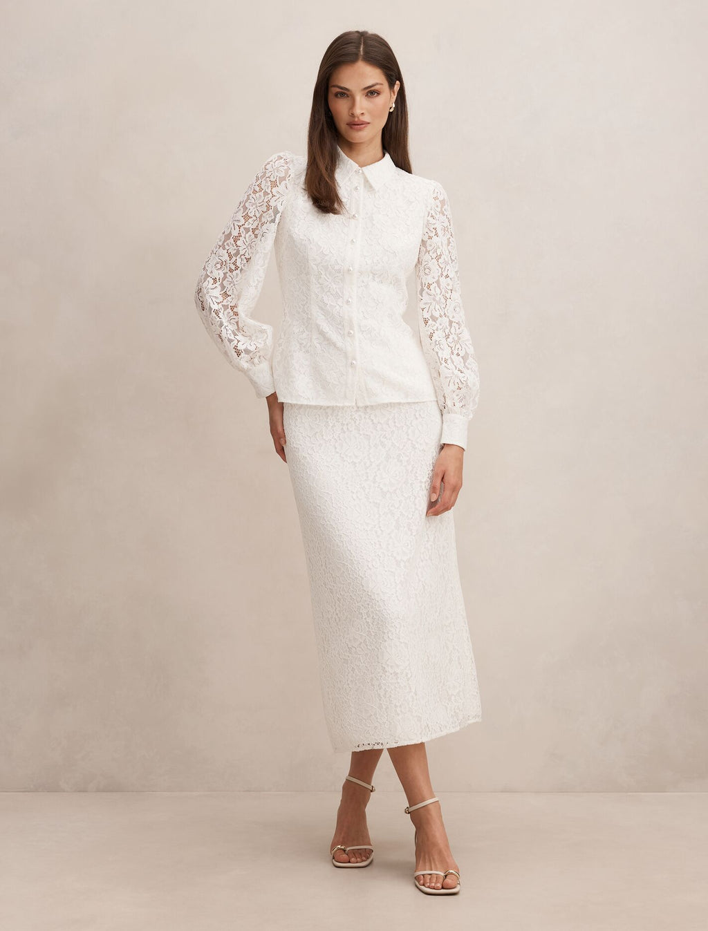 Loretta Lace Midi Skirt