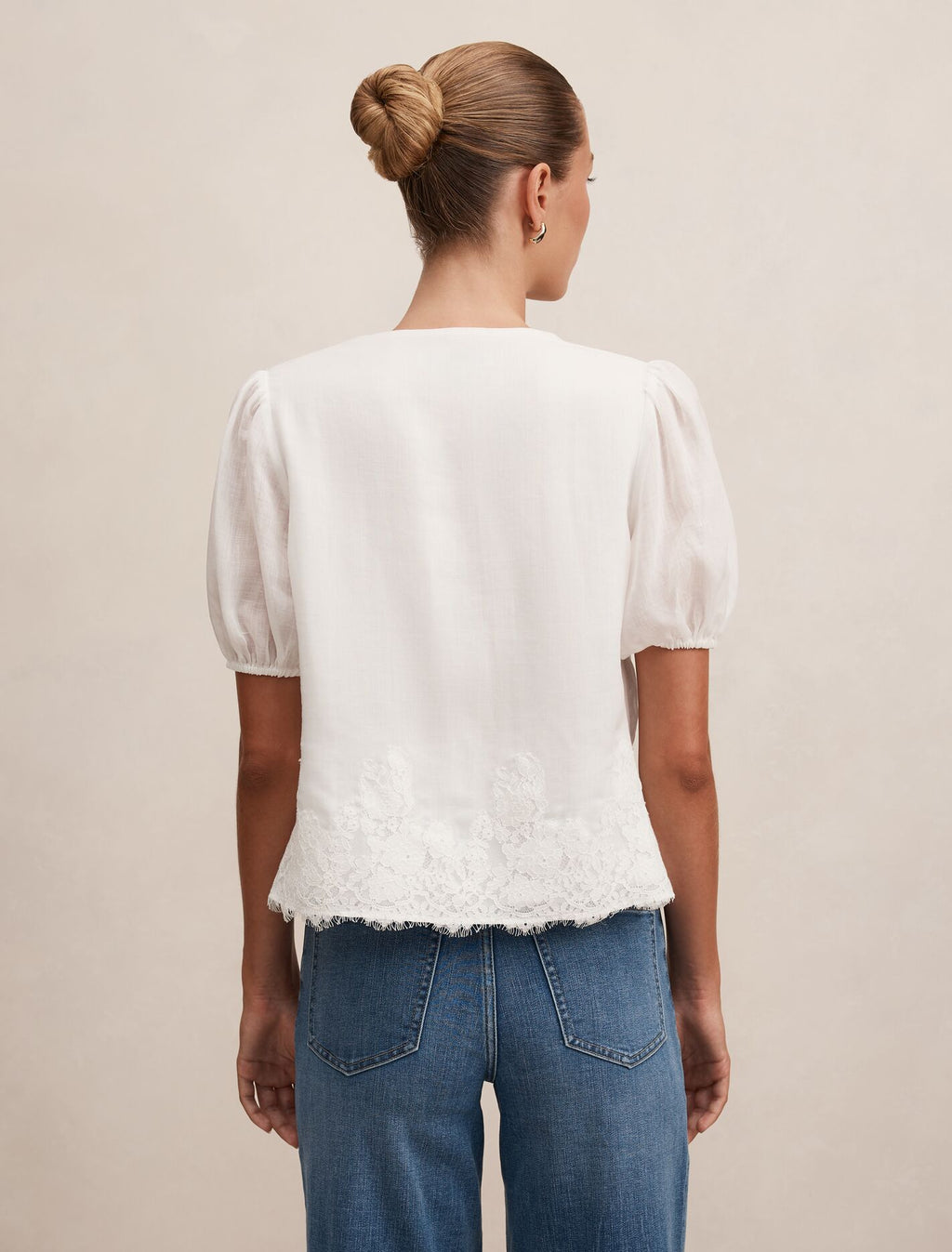 Sable Lace Scallop Blouse