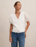 Sable Lace Scallop Blouse