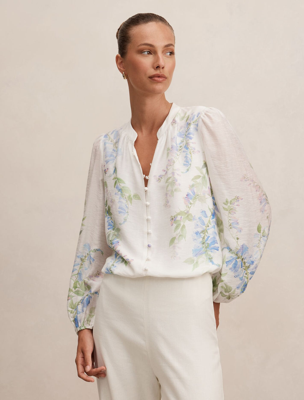 Dove Placement Print Blouse