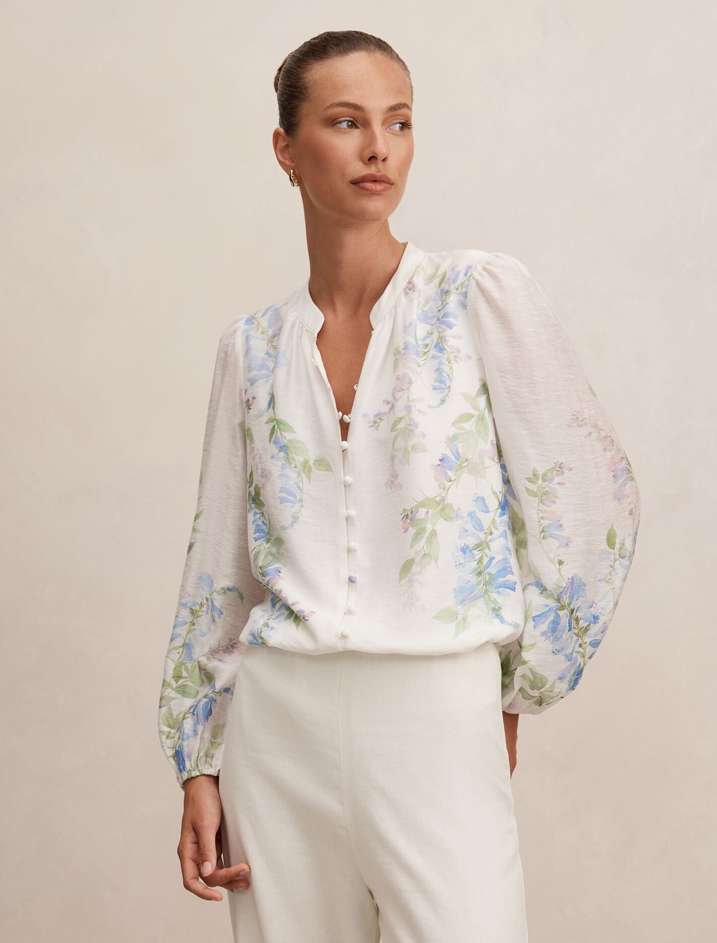 Dove Placement Print Blouse