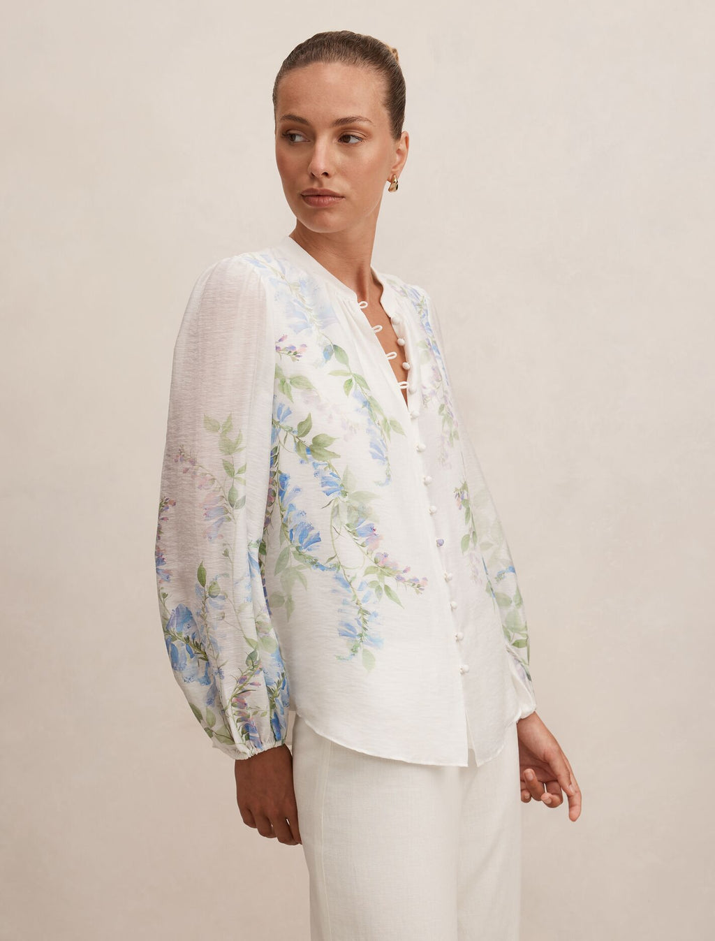 Dove Placement Print Blouse