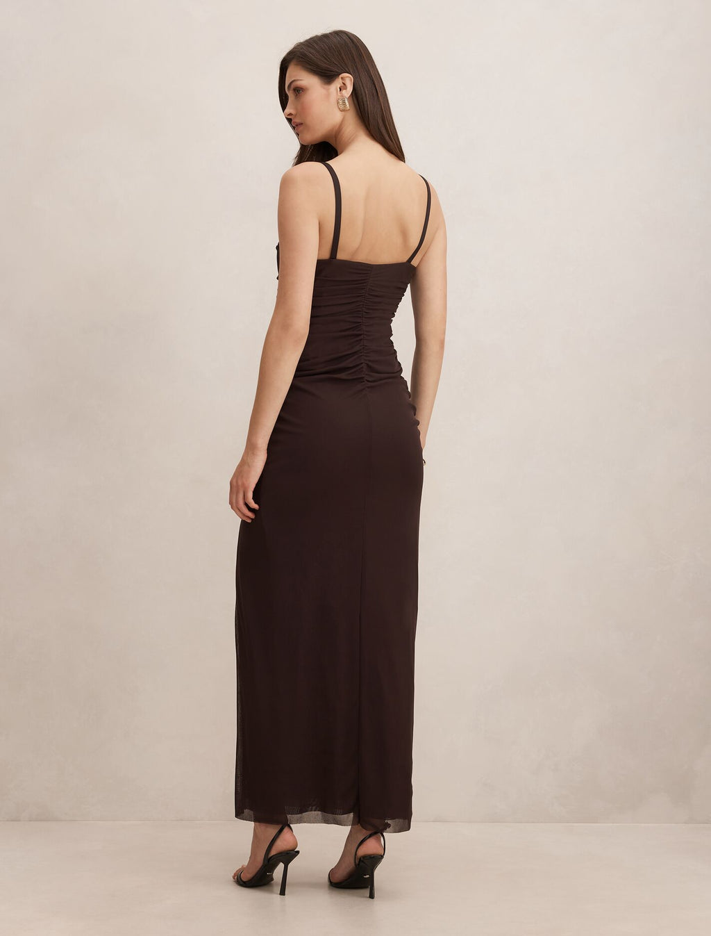 Evie Ruched Mesh bodycon