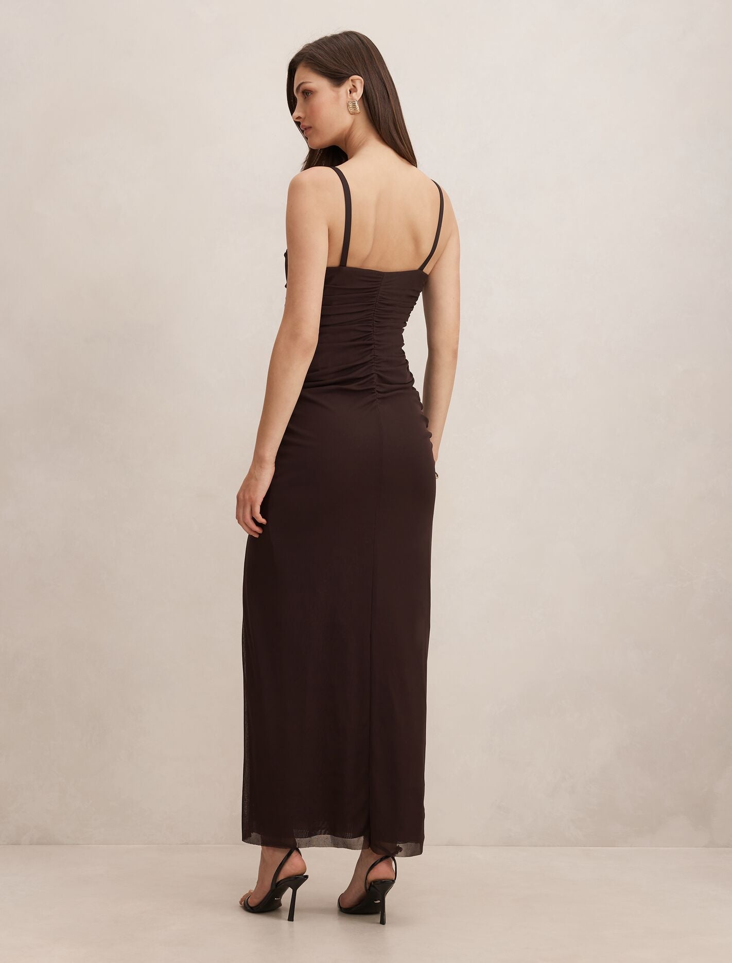 Evie Ruched Mesh bodycon