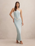 Kelli Lace Strappy Satin Maxi