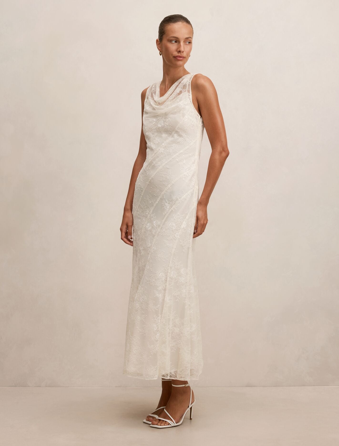 Cream Lace Dress - Jenna Panelled - Size 0 to 12 - Womens Midi Dress Ever New USA Cream Lace Dress - Jenna Panelled - Size 0 to 12 - Womens Midi Dress Ever New USA