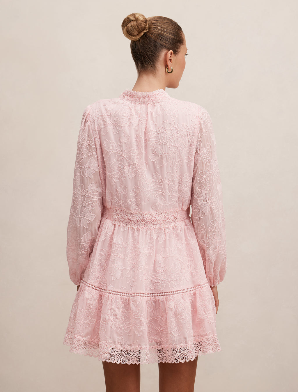 Thalia Embroidered Skater Mini Dress