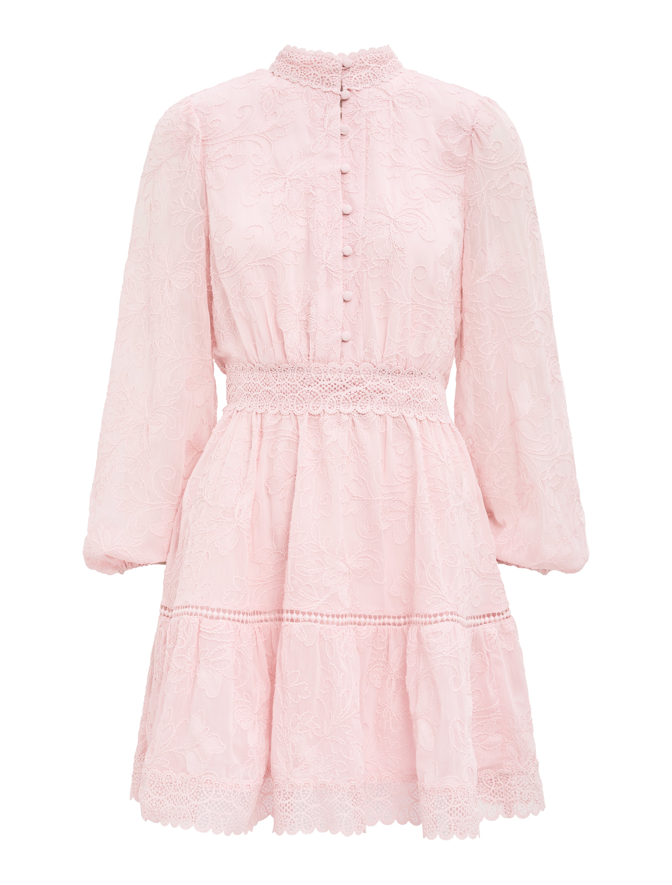 Thalia Embroidered Skater Mini Dress