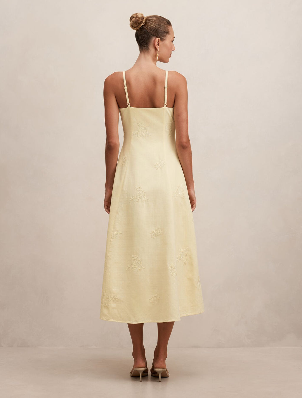 Tiffany Embroidery Sequin Midi Dress