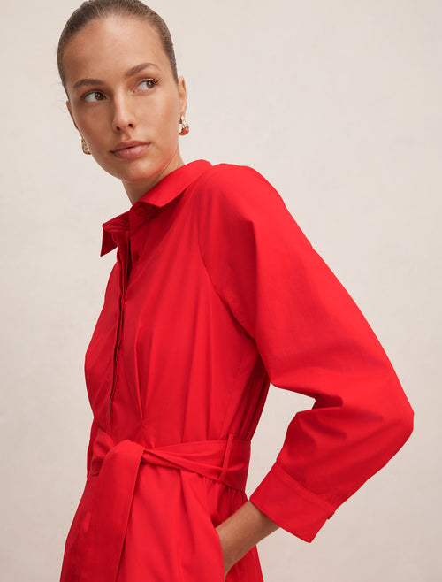 Sally Cotton Shirt Midi Dress