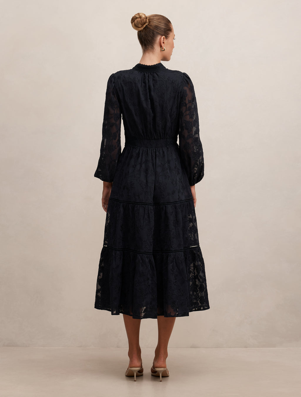 Nala Embroidered Midi Dress