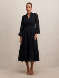 Nala Embroidered Midi Dress