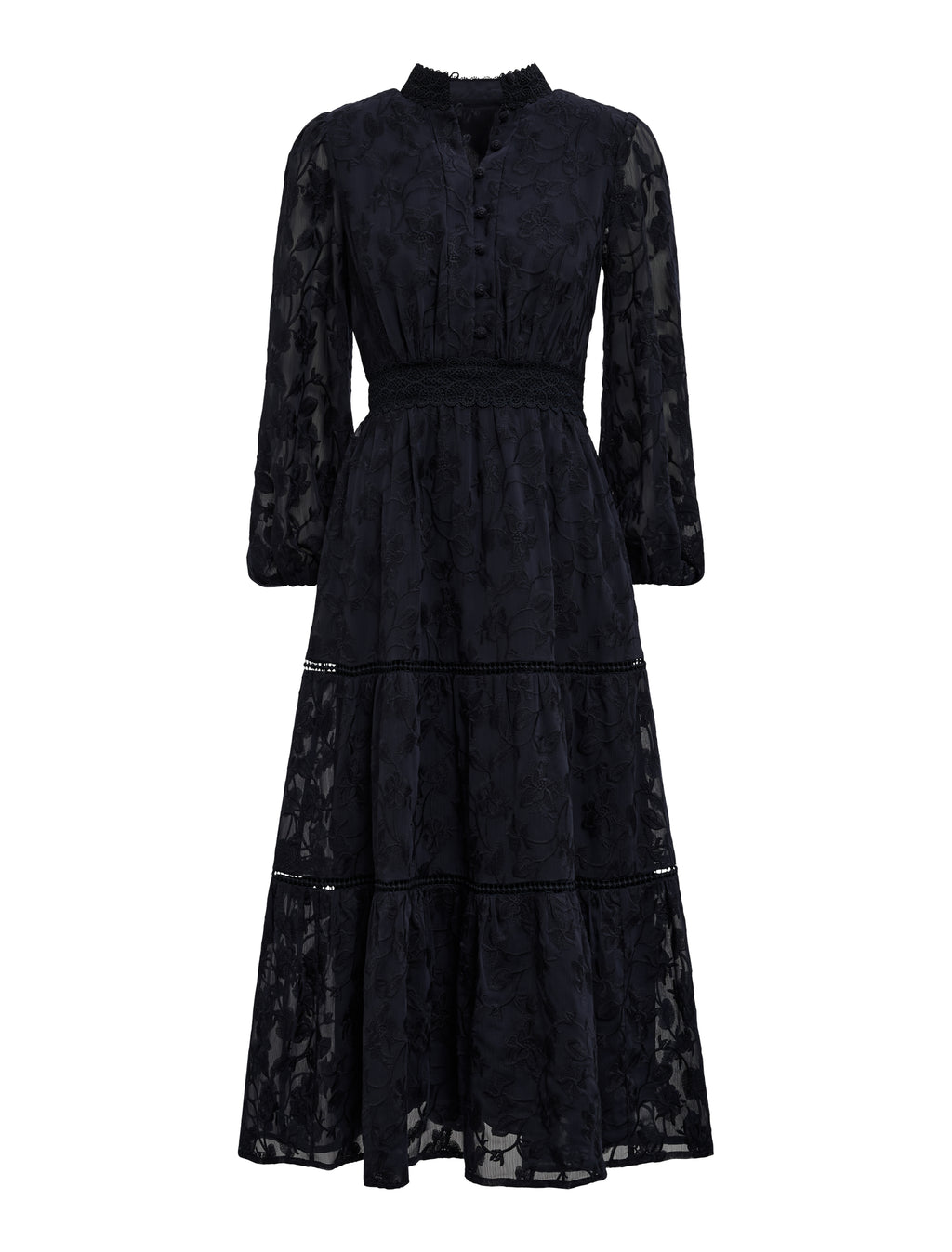 Nala Embroidered Midi Dress