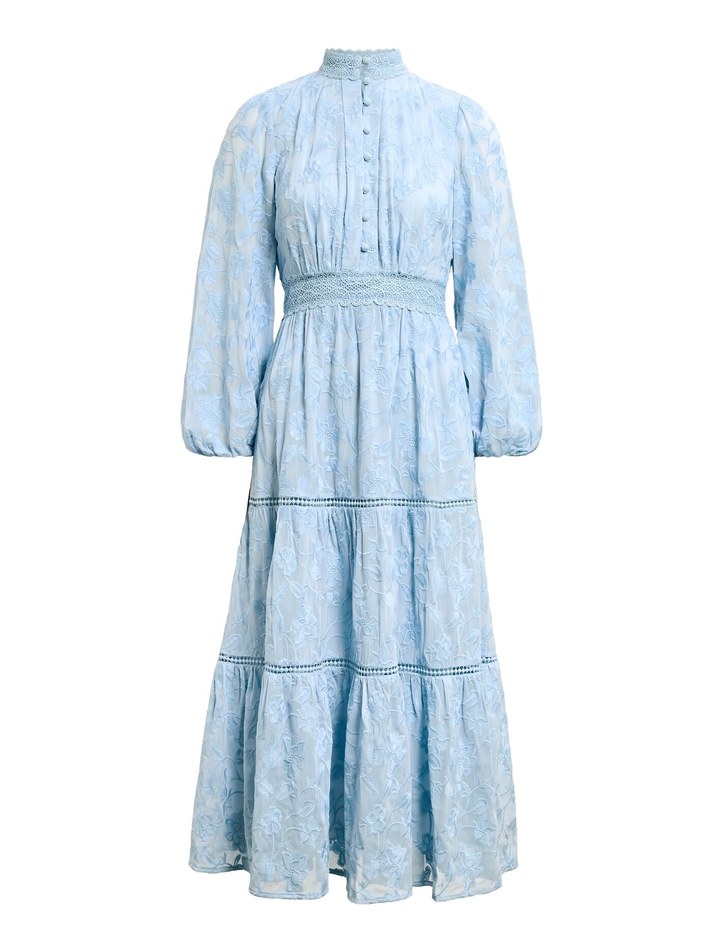 Blue Midi Dress - Nala Embroidered - Size 0 to 12