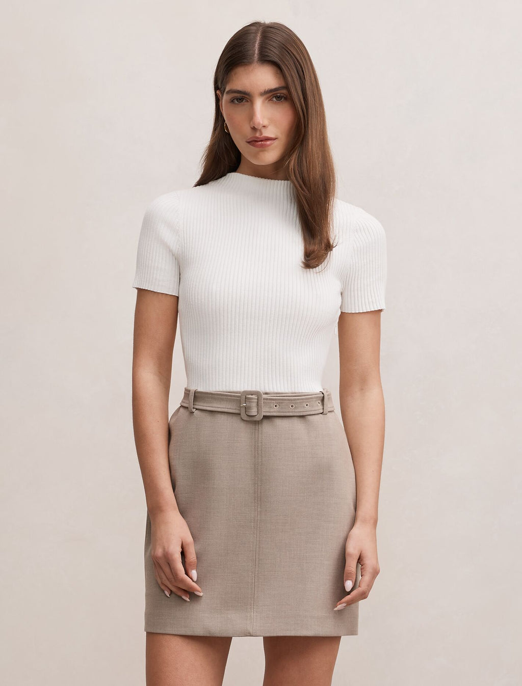 Maya Woven Mixed Mini Dress