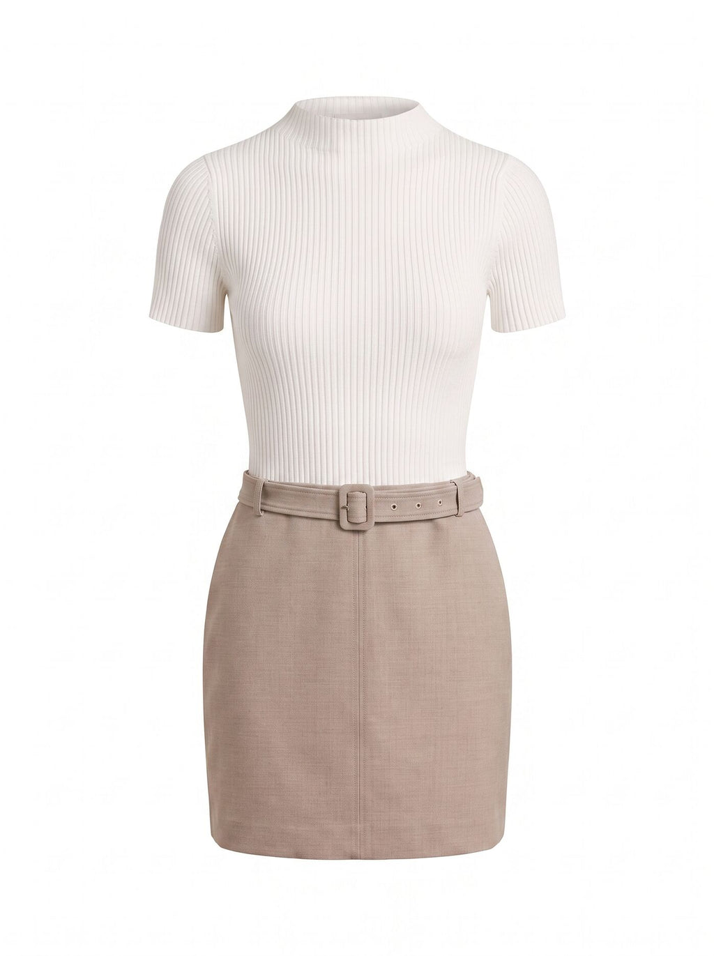 Maya Woven Mixed Mini Dress