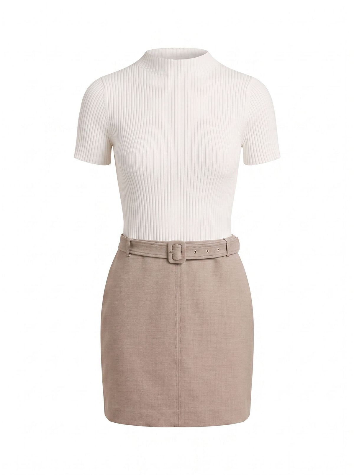 Maya Woven Mixed Mini Dress