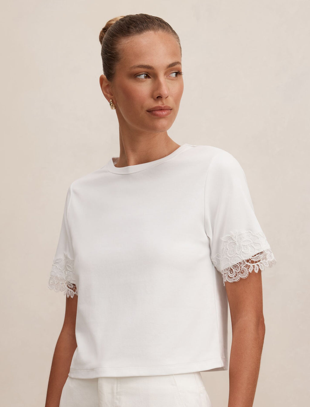 Rosemary Lace Trim Tee