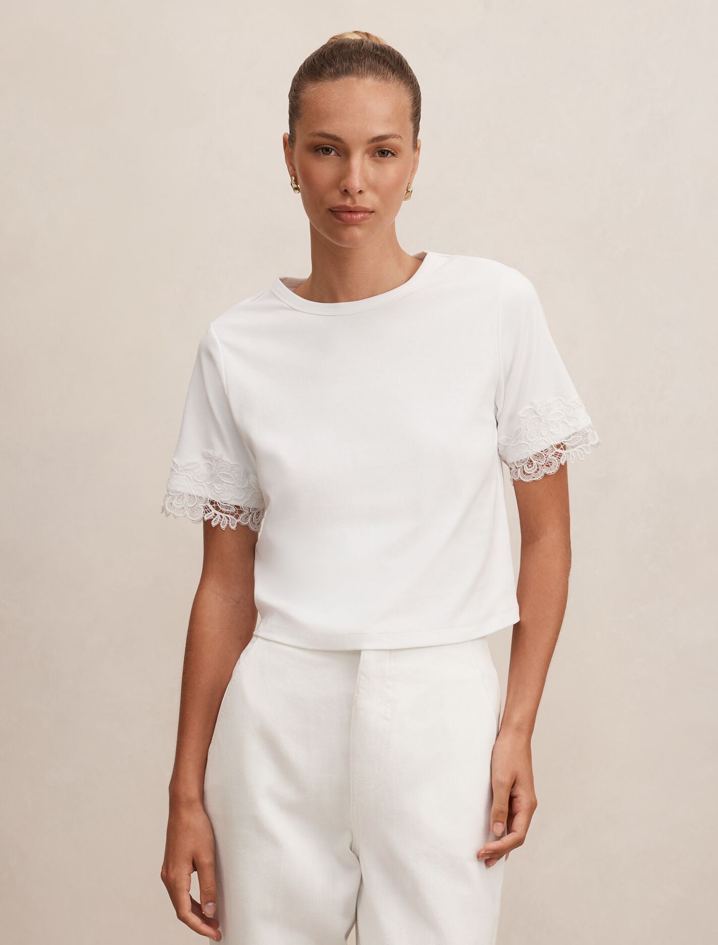 Rosemary Lace Trim Tee
