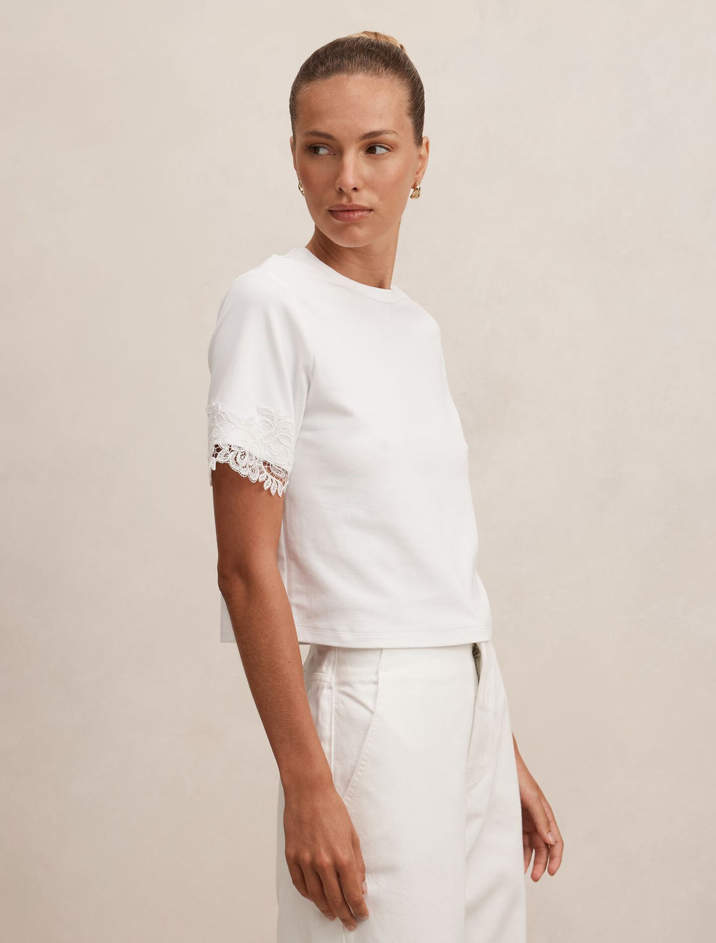 Rosemary Lace Trim Tee