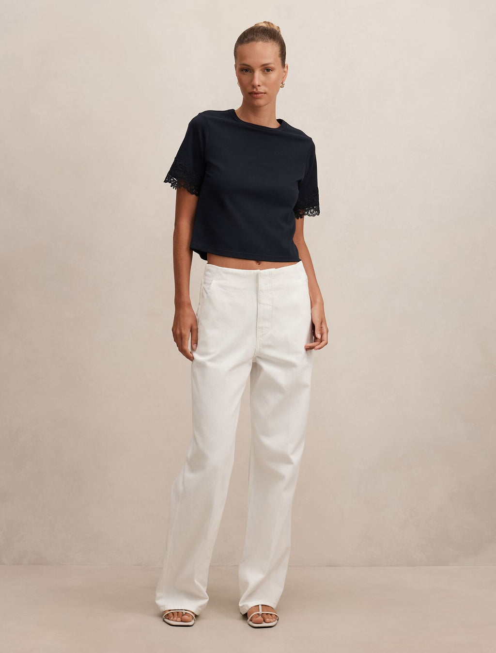 Rosemary Lace Trim Tee