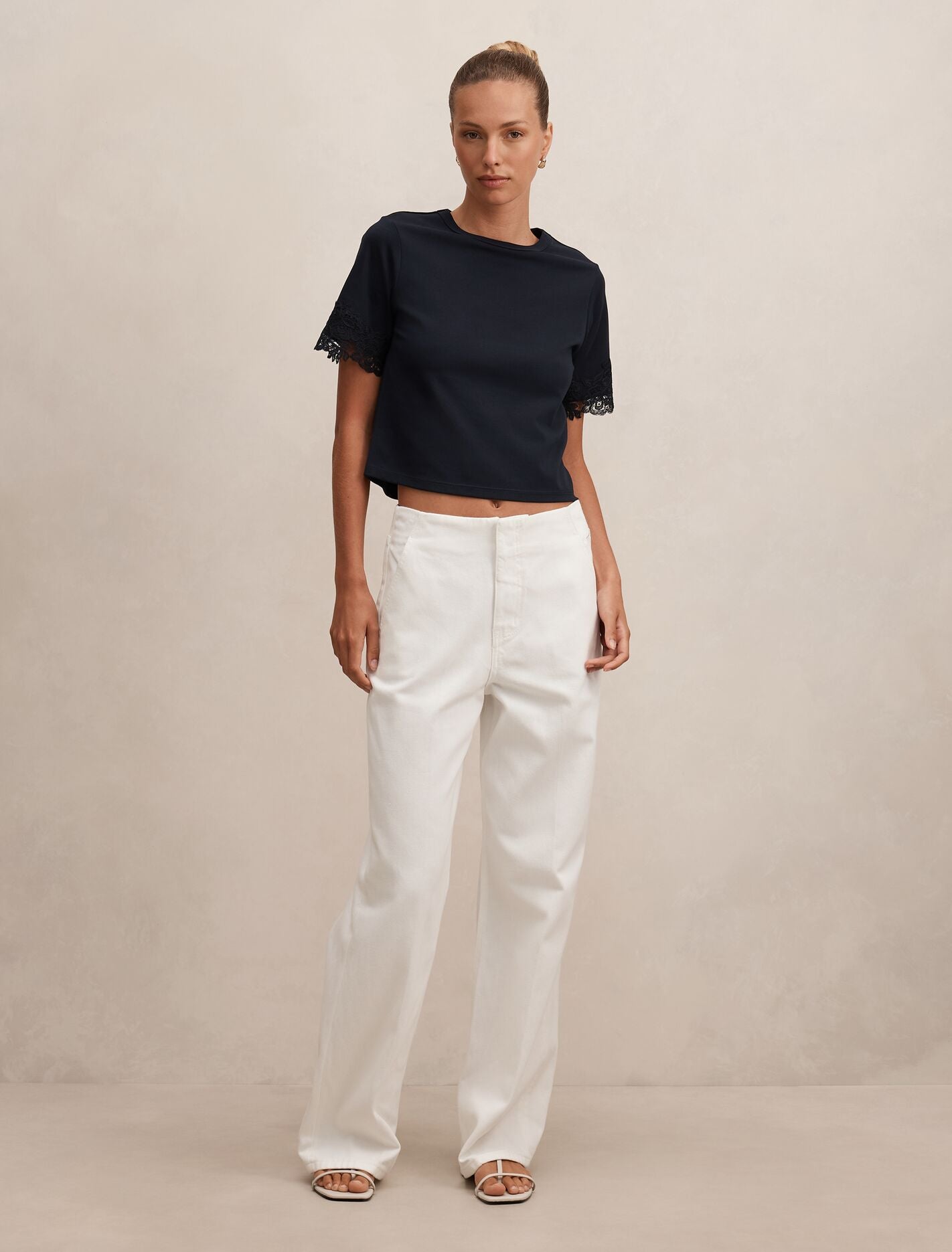 Rosemary Lace Trim Tee
